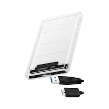 2.5 İnç Usb 3.0 Harici Ssd Harddisk Şeffaf Taşınabilir Hdd Kutusu Harici Ssd Kutusu