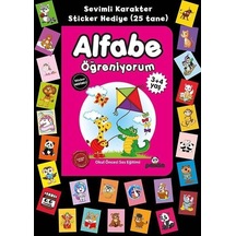 Alfabe Öğreniyorum - Sticlerlı 3+4 Yaş - Afife Çoruk - Panda