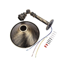 Vkemall Güçlü Demir Kuruş Stili Duvar Lambası - E27 Tabanı, 90-250v, Kafe-bar-koridor İçin, Kolay Kurulum Diğer