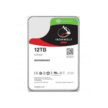 SEAGATE IRONWOLF 3.5 12TB SATA 3.0 256MB 210MB/S RV SENSÖR 7200RPM ISYÜKÜ 7/24 NAS DİSK ST12000VN0008
