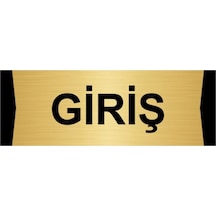 Giriş 5x20cm Altın Renk Metal Yönlendirme Levhası