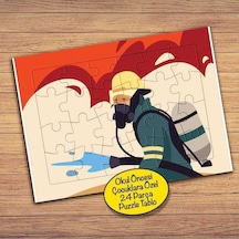 İtfaiye Görevlisi-meslek Çocuklara Özel Puzzle Yapboz Tablo-190pz