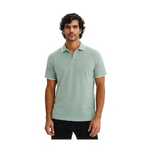Arma Ar-ma Erkek Polo Yaka Tişört Baskisiz Basic Örme Kumaş Regular Fit %100 Pamuk 30/1 Çift Toplama Penye Pike Y31374356702 Yeşil-y2