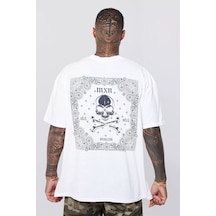 Beyaz Oversize Mxn T-shirt - Oversize Beyaz