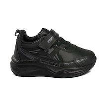 Lastikli Cırtlı Yumuşak Esnek Hafif Nefes Alabilen Unisex Çocuk Sneaker Spor Ayakkabı Siyah