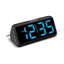 Derin Uykular İçin Yüksek Sesli Çalar Saat, Led Ekranlı, Çift Alarm, 5 Parlaklık Kısıcı, 4 Ses Seviyesi, Kapatm