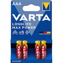 Varta Longlife Max Power Alkalin AAA İnce Kalem Pil 4'lü