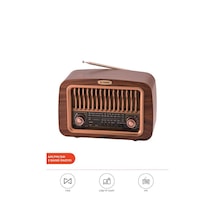 Torima D-59 Ahşap Nostalji Radyo Kablosuz Bluetooth Hoparlör