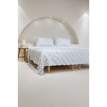 Koza Home Sitra Gri Çift Kişilik Püsküllü Yatak Örtüsü 230x250 2 Yastık 50x Gri