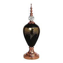 Vitale Amber Bronz Kapaklı Vazo 54 Cm Ak.je0012