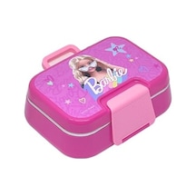 Bento 1030ml Lunchbox Barbie Temalı Lisanslı Tek Katlı 2 Bölmeli Paslanmaz Çelik Sefer Tası Yemek Kutu