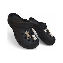 Fiyra 3009 Siyah Crks Taşlı Havuz Plaj Günlük Bayan Terlik Siyah