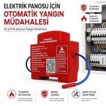 Elektrik Panosu Otomatik Yangın Söndürücü 20 Gr Aerosol Fitilli Sistem