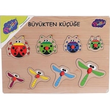 131-132 Ony Ahşap Tutmalı Puzzle Büyükten Küçüğe -onyıl
