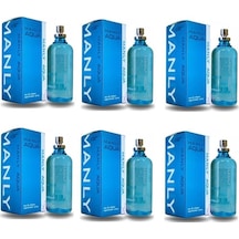 Manly Aqua Turkuaz Erkek Parfüm EDC 125 ML x 6