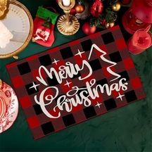 Ulzyvf Pembe Masa Örtüsü 4 Adet - Noel Kış Kar Teması, Ağaçlar İçin Diğer