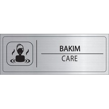Mayeka Bakım İsimlik Gümüş Metal Kapı İsimliği Levhası Yönlendirme Tabelası