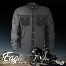 The Biker Jeans - Eagle Korumalı Motosiklet Gömleği