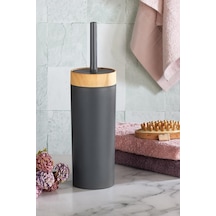 Flosoft Bambu Desenli Klozet Wc Fırçası Gri