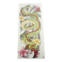 Ejderha - 75 - Tattoo Kol - Aconcept - Dövme Sticker-yeşil