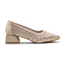 Shoes 0755 Taşlı Kadın Abiye Bej
