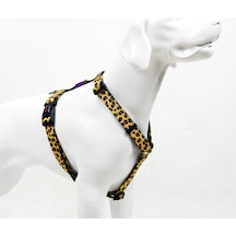 Leopard H-tipi Göğüs Tasması Ayarlanabilir, Konforlu Ve Dayanıklı Desenli Köpek Tasması S