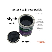 Siyah Sentetik Yağlı Boya 0.750lt Ahşap Metal Boya Kara
