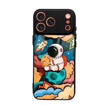 Apple Uyumlu iPhone 17 Pro Max Uyumlu Baby Astronaut Tasarımlı Glossy Telefon Kılıfı Çok Renkli