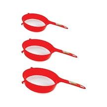 3 Adet Süt Süzgeci - Un Makarna Pirinç Yıkama Süzgeci Plastik Diğer