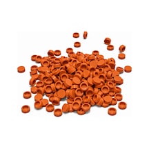 1x1 Round Tile Yuvarlak Karo Parça, Dark Orange Koyu Turuncu 100 Adet