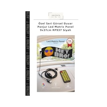 Özel Seri Görsel Duvar Panjur Led Matrix Panel 9x37cm Rp937 Siyah