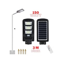 150 Watt Güneş Enerjili Sokak Lambası Direkli