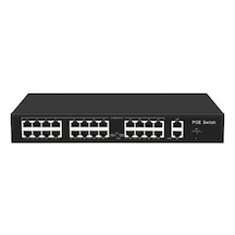 24 Port 10/100 Poe Switch 2 Up Lınk 1 Sfp Girişli 300W