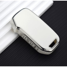 Kia X Ceed Uyumlu Sustasız Keyless Smart Anahtar Kılıfı Beyaz