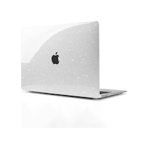 Macbook İnce Sararmayan Şeffaf Macbook Crystal İshield Kapak Sert Kabuk Koruma Kılıfı Macbook Air 15" M2 A2941 Simli Şeffaf Belirtilmemiş