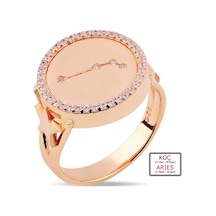 Kuyumcudukkanı Zirkontaşlı"koç Burcu"yüzük-10433-r-arıes Rose Gold