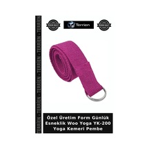 Özel Üretim Form Günlük Esneklik Woo Yoga Yk-200 Yoga Kemeri Pembe