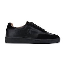 Tamer Tanca Erkek Hakiki Deri Siyah Sneakers & Spor Ayakkabı 233 5100 Erk Ayk Y25 Sıyah Dr/suet Siyah