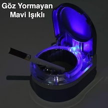 Kokusuz Aydınlatmalı Kapaklı Araç İçi Sigara Küllüğü Araba İçi Küllük Kapaklı Kül Tablası