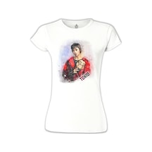La Casa De Papel - Tokio Mask Beyaz Kadın Tshirt 001