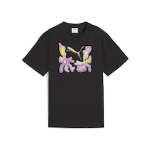 Puma Graphics Relaxed Çocuk Siyah Günlük Stil T-shirt 62987101 Siyah