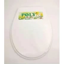 Beyaz Yumuşak Klozet Kapak Büyük Puf 5365 Çok Renkli