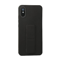 Xiaomi Redmi 9a Uyumlu Kılıf Mega Standlı Silikon - Siyah