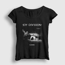 Presmono Kadın Closer Joy Division T-shirt Siyah