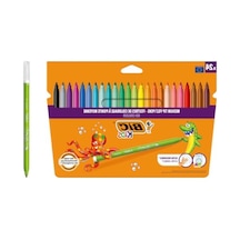 Yıkanabilir Keçeli Boya Kalemi - 24 Renk 124-Pembe