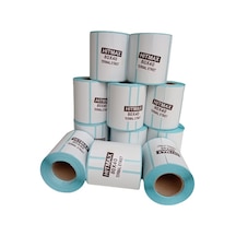 80X40 TERMAL ETİKET TOPLAM 12 RULO 1.KALİTE (TAM METRAJ)