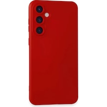 Newface Samsung Galaxy Uyumlu, S23 Fe Kılıf Nano İçi Kadife Silikon - Kırmızı