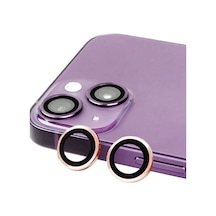 İphone 15 Plus Raze Metal Kamera Lens - Pembe Diğer