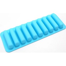 Yaratıcı Silikon Buz Küpü Tepsi Kalıp Parmak 10 Izgara Çikolata Mavi