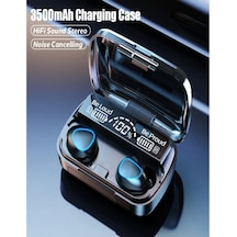 Bluebird M10 Kablosuz Kulaklık Su Geçirmez Dokunmatik Kontrol Dijital Ekran Hifi Ses Bluetooth Uyumlu 5.1 Spor Kulaklık-siyah